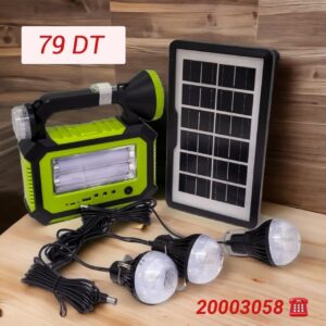 multifonction solaire Torche + power bank + 3 ampoules Led