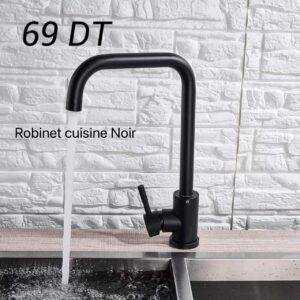 Robinet cuisine Noir rectangulaire